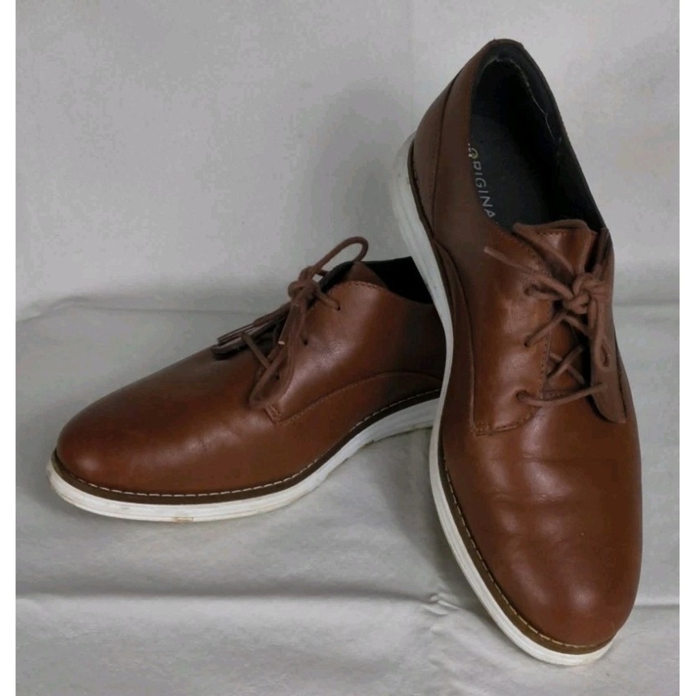 Cole Haan Original Grand Plain Oxford Woodbury Brown Leather Shoes W15292...